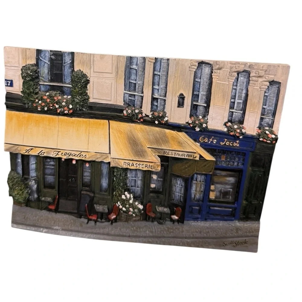 Scott Steele Facade Wall Plaques Paris Storefront Café Bistro Brasserie
